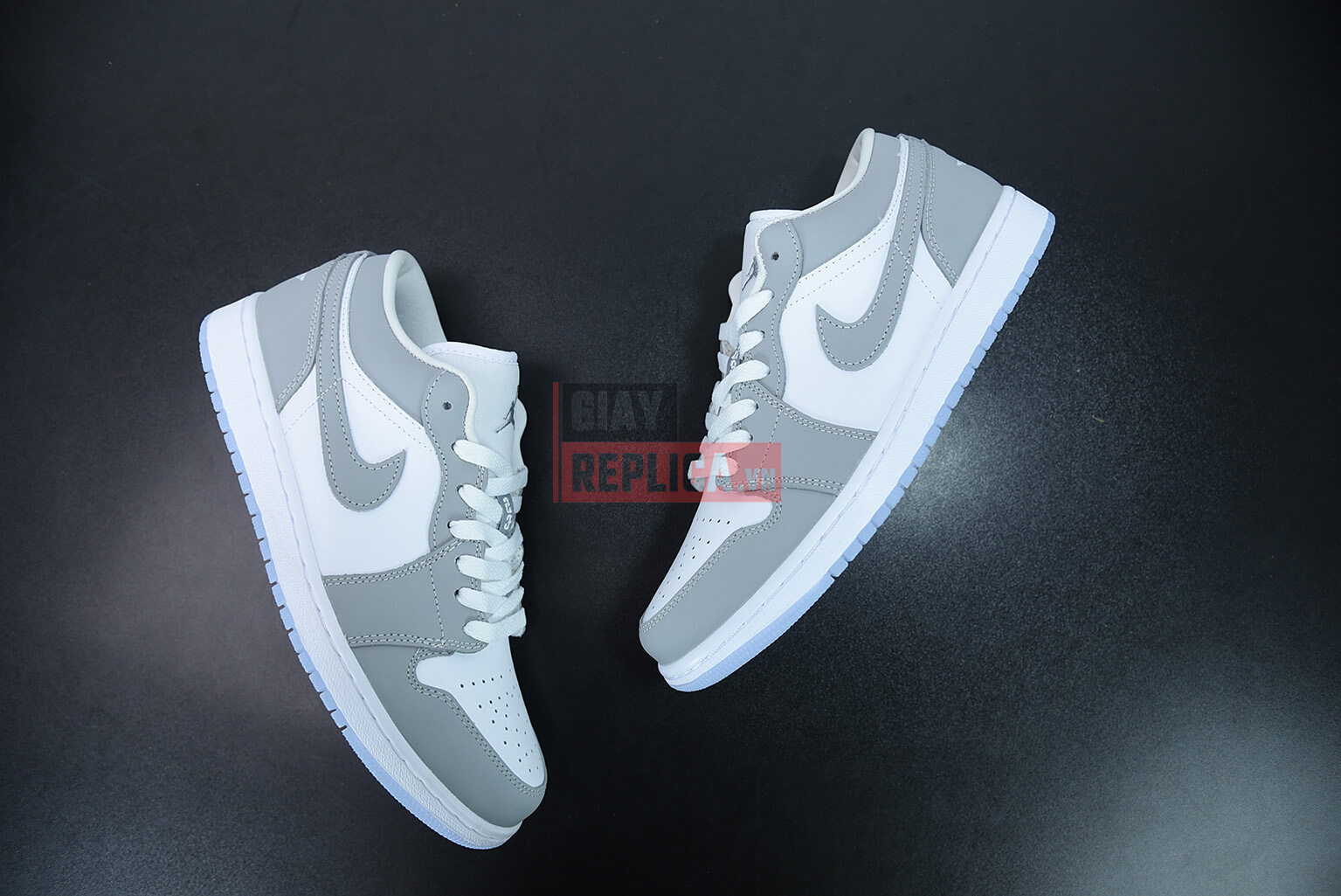 Giày Nike Air Jordan 1 Low Wolf Grey Like Auth