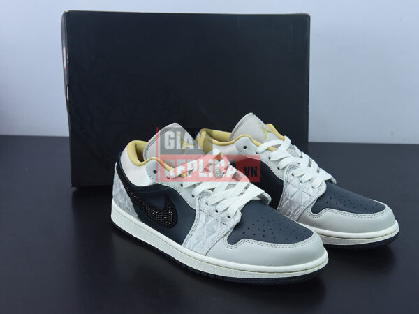 Giày Nike Air Jordan 1 Low ‘Beaded Swoosh’ Like Auth