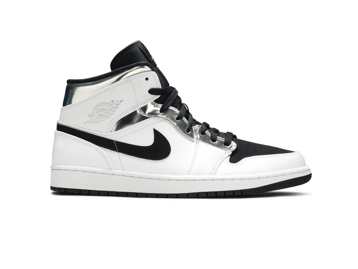 Giày Nike Air Jordan 1 Mid ‘White Silver’ Like Auth