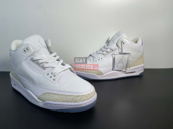 Giày Nike Air Jordan 3 Retro Pure White Like Auth