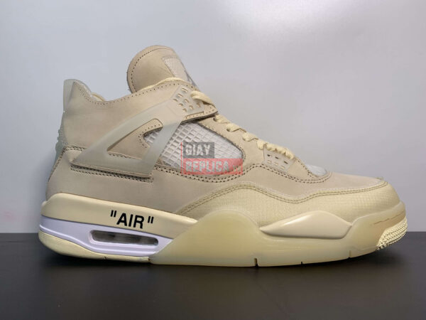 Giày Nike Air Jordan 4 Retro Off-White Sail Like Auth