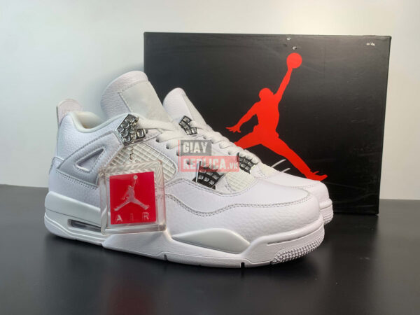 Giày Nike Air Jordan 4 Retro Pure Money (full trắng) Like Auth