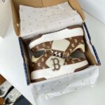Giày MLB Chunky Liner Mid Boston Monogram Brown Like Auth