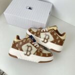 Giày MLB Chunky Liner Mid Boston Monogram Brown Like Auth