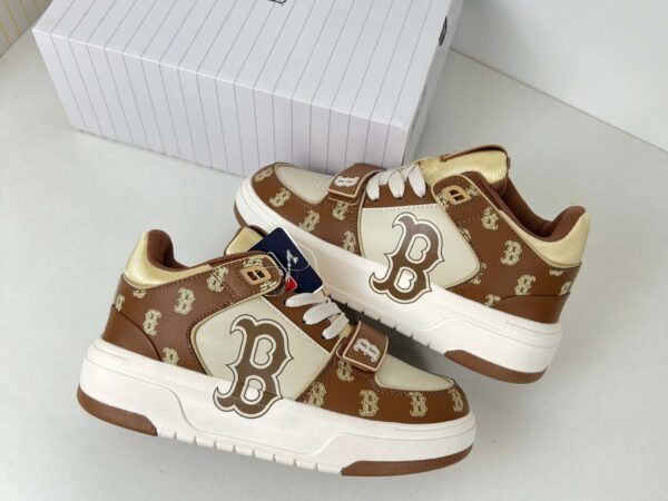 Giày MLB Chunky Liner Mid Boston Monogram Brown Like Auth