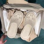 Dép Gucci Platform Perforated G Sandal Cream (1)