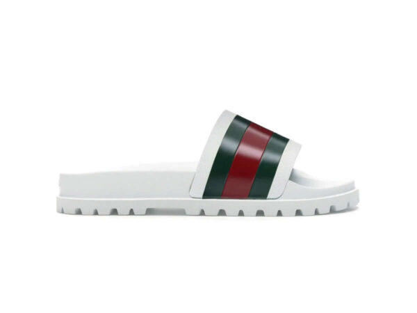 Dép Gucci Web Slide Sandal White Like Auth