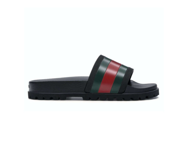 Dép Gucci Web Slide Sandal Black Like Auth