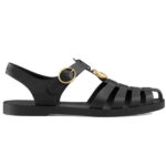 Dép Rọ Gucci mặt Hổ GG Vàng Like Auth