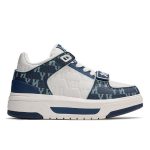 Giày MLB Chunky Liner Mid Classic Monogram NY Denim dập chìm Like Auth