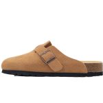 Dép Birkenstock Boston Soft Footbed Suede Mink Màu Nâu