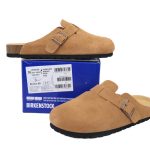 Dép Birkenstock Boston Soft Footbed Suede Mink Màu Nâu
