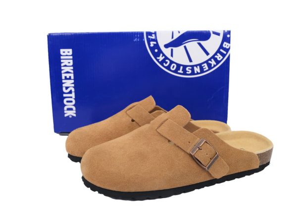 Dép Birkenstock Boston Soft Footbed Suede Mink Màu Nâu
